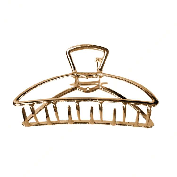 Large Metal Piranha In Gold And Silver, Various Models, Hair Clip, Hairstyle - 型號1 - 查看 3
