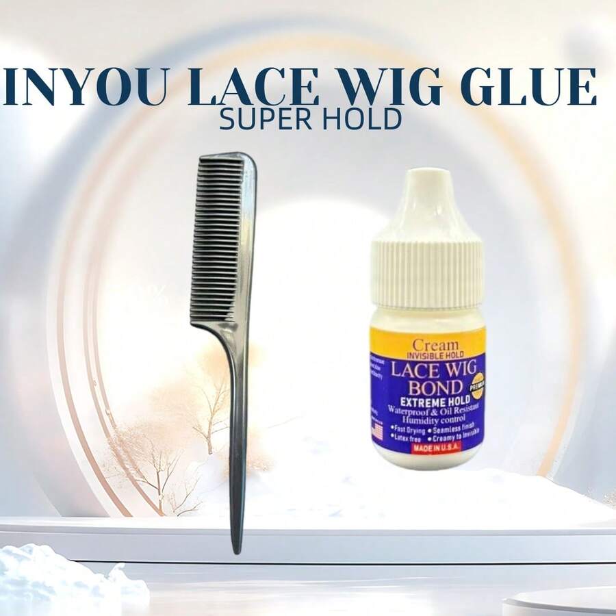 Extreme Hold Lace Glue For Wigs, Waterproof, Invisible Bonding, 0.61Ounce