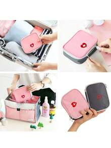 Portable Medicine Bag, Cute Mini First Aid Kit, Medical Emergency Bag, Medication & Pill Storage Pouch, Suitable For Home, Outdoor, Camping, Hiking, Survival Travel, Unisex, Travel Essential, Cruise Essential, Dorm Essential - Multicolor - View 3