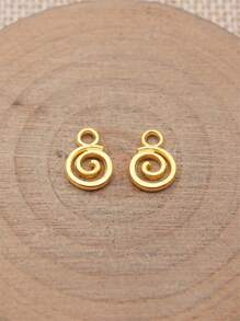 40pcs Swirl Shaped Pendant Suitable For DIY Necklace