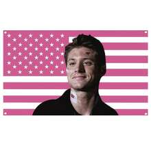 3x5 Ft Jensen Ackles Pink American Flag Tapestry With 2 Metal Rings, Suitable For Bedroom, Living Room, Dorm Decor - Multicolor - View 8