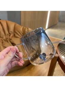 Heat Resistant Borosilicate Glass Coffee Mug With Strap, Featuring An Internally Carved Heart Design, Elegant Romantic Style Of Utensils For Tea, Latte, Cappuccino, Milk, Juice, Unique And Special Gift Idea For Valentine's Day, Birthday Or Wedding Anniversary, Ideal For Home, Kitchen And Office Use,Perfect Birthday Anniversary Valentine's Day Christmas Halloween Teacher's Day Graduation Return To School Thanksgiving Surprise