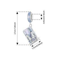 WOSTU 1pc 100% 925 Sterling Silver Sun Moon Star Tarot Cards Pendents Lovers Charm Beads Fit Women Original DIY Bracelet Necklace Fine Jewelry Gift For Her