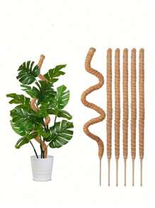 1pc/2pcs DIY Bendable Plant Support Poles, Flexible Moss Poles, Free-Form Climbing Vine Poles, Used To Support Plants, Monster Plants, Climbing Plants, Indoor Plants, Flowers, And Potted Plants With Stakes And Brackets, Spring Decoration