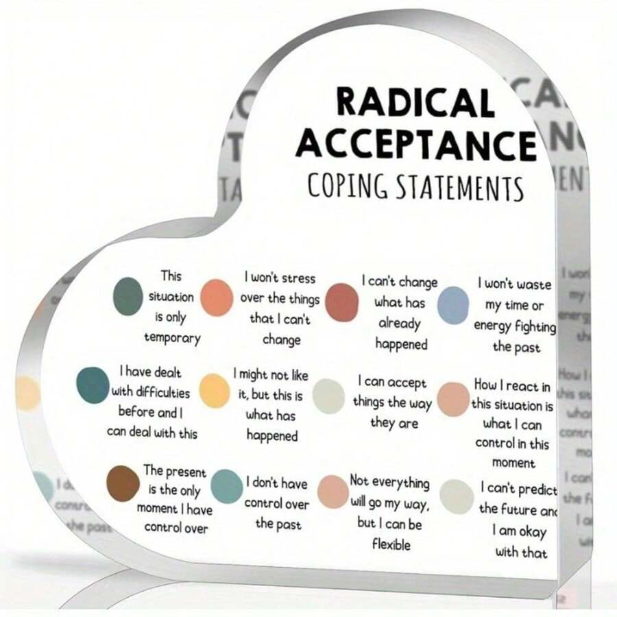 Radical Acceptance Coping Statements, Counselor Office Decor, DBT ...