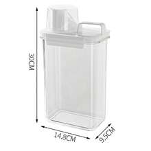 1pc Laundry Detergent Dispenser, Anti-Backflow Liquid Detergent Container, Plastic Liquid Detergent Dispenser, For Laundry Room Organization - Clear - View 9