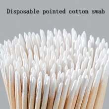 Dublu cap mâner din lemn mic ascuțit curățare tampon tampon de curățare de unică folosință uz casnic machiaj remover gene Extender machiaj remover ojă instrument de curățare