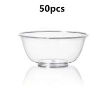 10/25 Pastry Bowls, Transparent Bowls, Salad Bowls, Kitchen Seasoning Plates, Soy Sauce Plates, Vinegar Plates, Suitable For Parties, Snacks, Food And Fruit Bowls, Used To Hold Ice Cream, Desserts, Soups, Snacks, Household Or Event Party Supplies - Multicolor - View 10