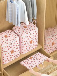 حقيبة تخزين قابلة للطي قطعة واحدة، حقيبة تخزين كرتونية، حقيبة تخزين لوازم الأم والطفل، حقيبة مصنوعة من قماش أكسفورد مزودة بسحاب ومقسمات مضادة للغبار، حقيبة تصنيف وفرز ملابس الأطفال والألعاب، صندوق تخزين متنوع للمنزل، حقيبة تخزين للسكن الجامعي، حقيبة تخزين للألعاب