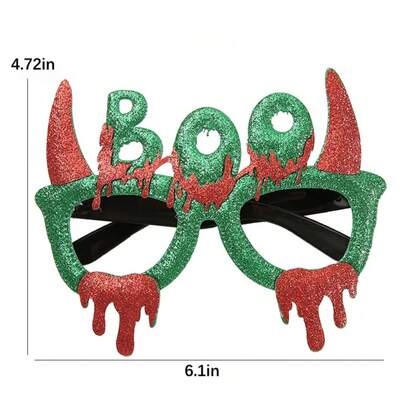 万圣节南瓜眼镜，儿童及成人恐怖派对装饰，拍照道具搞笑眼镜框，派对面具，万圣节眼镜
