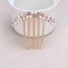 1 buc pieptene de păr elegant, minimalist, elegant, de înaltă calitate, pentru femei, accesoriu de păr cu pieptene lateral, agrafă de păr din aliaj cu 5 dinți, piepteni, pieptene de păr, accesorii Rave