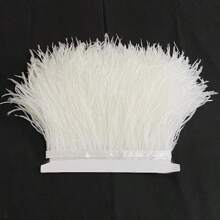 两种尺寸的柔软仿羽毛流苏，8-10厘米/3.15-3.94英寸，适用于DIY工艺品、服装、婚纱、缝纫配件、服饰装饰、丝带饰边羽毛。