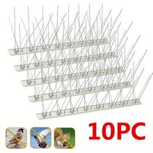 Bird Spikes With Stainless Steel Base, Bird Repellent Spikes Arrow Pigeon Spikes Fence Kit For Deterring Small Bird, Crows And Covers - Silver - View 10