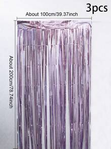 1 件激光雨幕 / 2 件/3 件（蓝色激光 + 香槟色套装）/ 2 件（香槟色雨幕）闪亮金色生日派对装饰背景、乔迁、周年纪念、婚礼装饰，增添欢乐气氛 - 淡紫色 - 查看 14