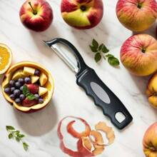 Swivel Vegetable Peeler, Potato Peeler With Blemish Remover, Veggie Peeler With Sharp Stainless Steel Blades, Fruit Peeler With Comfortable Handle For Kitchen - 黑色 - 查看 10