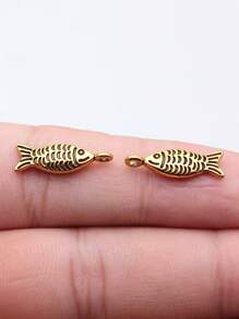 15 件/袋 20x6 毫米鱼形吊坠，适用于 DIY 珠宝制作 DIY 耳环、项链、手链、钥匙扣制作