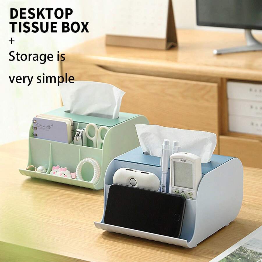 1 Packung Taschentuchbox - Multifunktionale Taschentuchbox-Halterung mit Stationery-Fernbedienungsbox - Eleganter und stilvoller Servietten-Halter für Zuhause, Papierhalter für den Schreibtisch, Aufbewahrungsorganizer, Servietten-Halter, für Familienfeste, Zuhause, Küche, Esszimmer, Dekorationsbox, Geschenk für Frauen, Must-Have für Sommerreisen und Feiertage