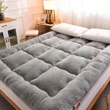 Cozy Mattress Topper- Soft Fleece Lined Mattress Topper Quilted Design, Warm & Plush Bedding For Added Comfort, Deep Pocket Fit, Perfect For Sleep, Winter Bedding