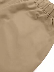 1 chiếc quần short cargo thể thao ngoài trời thường ngày cho bé gái tuổi teen, mùa hè - Màu Khaki - Xem 7