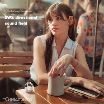 Sanrio EJ-686   OWS 耳机运动无线耳机带麦克风防水 HiFi 立体声无线耳塞