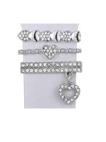 5/4/3pcs Metal Charms Decorative Ring Compatible With Apple Watch Band LOVE Diamond Rhinestone Ornament Smart Watch Silicone Strap Accessories Bracelet Fashionable Accessories (Watch And Band Not Included) Compatible With Apple Watch Band 38mm 40mm 41mm 42mm 44mm 45mm 46mm 49mm, Compatible With Apple Watch Series Ultra/Se/10/9/8/7/6/5/4/3/2/1 Watch Band Accessories Jewellery