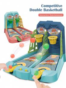NEUSNEY 2-Player Tabletop Basketball Game, Mini Finger Flick Shooting Toy, Interactive Parent-Child Puzzle Game, Gift For Boys & Girls, Random Accessories Included - Multicolor - View 2