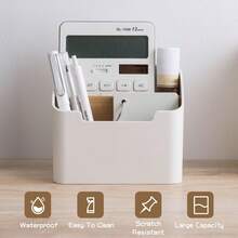 1 pièce Boîte de rangement de partition en bambou et bois, boîte de rangement multifonctionnelle et créative pour le bureau, cosmétiques, pinceaux de maquillage, papeterie, télécommande. Boîte de rangement avec compartiments multiples, partition en bambou et bois, gain d'espace, cadeau d'anniversaire, pour employé de bureau, utilisateur domestique, passionné de produits électroniques