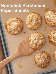 50 Pcs Unbleached Parchment Paper Baking Sheets, Precut Non-Stick Parchment Paper For Baking, Grilling, Air Fryer, Steaming Sheets Unbleached Parchment Sheets For Bread Cup Cake Cookie And More