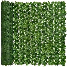Expandable Artificial Ivy Privacy Fence - Artificial Hedge Wall, Suitable For Outdoor Decor, Garden Screen, Wedding Decor - Multipurpose Plastic Ivy Leaf Screen, 1 Piece - Green - View 1