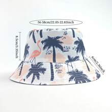 1pc Reversible Paisley Print Bucket Hat, Polyester Bohemian Style Unisex Cap Suitable For Spring, Summer And Autumn