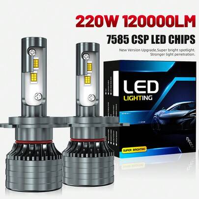 DrViAion 2 件 6000K H4 H7 汽车大灯 H1 LED 灯泡 H11 9005 HB3 9006 HB4 LED 灯 120000LM 涡轮灯泡 12V