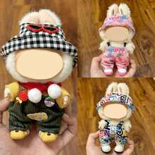 [Clothing Only, No Shoes] 17cm Labubu Clothes Suitable For 17cm Labobo Dolls, LBB Figures And Other Dolls That Can Wear Clothes. Labobo Graffiti Colorful Graffiti Set For Labubu