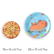 7-Inch And 9-Inch Disposable Party Paper Plates, Swimming Capybara Print Party Supplies, Party Dessert Paper Plates, Disposable Paper Plates Suitable For Birthday, Celebration, Party Decorations - Multicolor - View 3