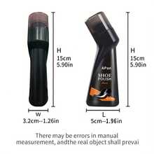 100ml Black Liquid Shoe Polish, Instant Shoe Shine, With Sponge Applicator, Suitable For Dress Shoes, Boots, Jackets