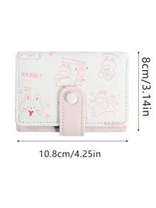 Compact Tri-Fold Wallet, Cute Cartoon Cat Design, Minimalist Multi-Card Slots Coin Purse, Niche Coin Pouch Card Case - Multicolor - View 5