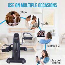 Exercise Bike ,Stationary Bikes For Home Exercise Equipment ,Adjustable Mini Exercise Bike Pedal Exerciser Arm Leg Cycle Machine Resistance,Under Desk Bicycle Trainer With LCD Display - Black - View 6