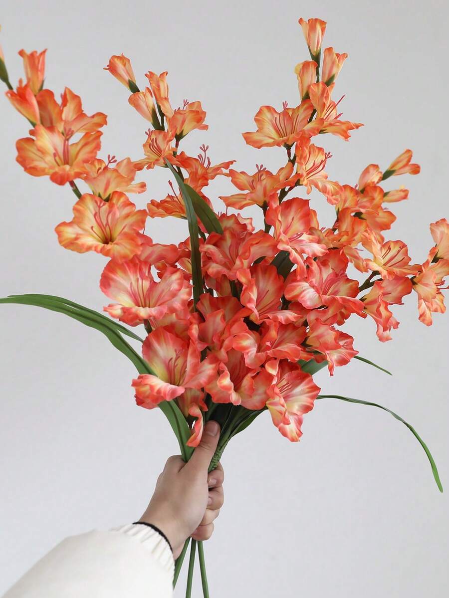 1pc New Calla Lily Artificial Flower, Vintage Silk Flower Decor For Dining Table, Living Room, Indoor - Multicolor - View 1