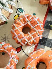 3PCS/6PCS Christmas Donut Candy Set In Coffee Color Suitable For Christmas Tree Decoration Home Decor Christmas Decorations Room Decor Winter