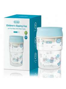 1pc 280ml Silicone Straw Cup, Leak-Proof Soft Spout Cup For School Kids, Durable And Easy To Clean