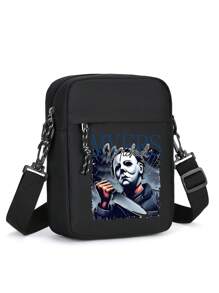 Borsa a tracolla Oxford da uomo, stile casual, Milano Italia, di grande capienza, borsello verticale Oxford, cinturino regolabile, borsa a spalla per pendolarismo quotidiano, colore nero - non lavare, disponibile in vari stili