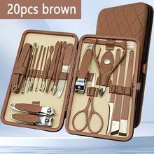 VCHOSE 42pcs Stainless Steel Manicure Set With Zipper Case, Nail Clipper, Nail File, Eyebrow Scissors, Beauty Care Tool For Men & Women - Multicolor - View 17