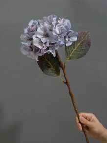 1pc Vintage Hydrangea Artificial Flower, Wedding Aisle Decor, Photo Prop Hydrangea Flower