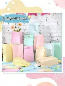 Bộ 30/24/12 túi quà màu Macaron, túi quà tặng bằng giấy Kraft, túi quà tặng màu pastel, túi đựng kẹo Kraft nhiều màu sắc, túi đựng kẹo cầu vồng, thích hợp cho tiệc tùng, sinh nhật, ngày Valentine, Giáng sinh, túi đựng kẹo, túi mua sắm, trang trí. - Nhiều màu - Xem 6