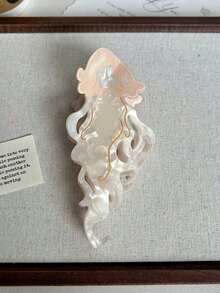 海洋沙滩系列:大白鲨、水母、海马发夹,新款醋酸纤维鲸鱼发夹,夏日条纹鱼发夹,海洋发爪,百搭时尚发饰,清爽发夹,适合女孩和女士。 - 彩色 - 查看 18