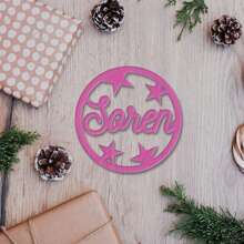 1pc Customized Acrylic Name Plate, Personalized Name, Customized Plaque, Unique Restaurant Wall Decor, Plate Decoration, Suitable For Bedroom, Cake Decor, Children's Day, Christmas, Halloween, Back To School, Birthday, Party Gifts, Customized Gifts