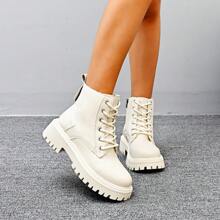 Women's Autumn/Winter Fleece Lined Short Boots, Non-Slip Mother Shoes Thick Sole Flat Short Tube Warm Black Snow Boots