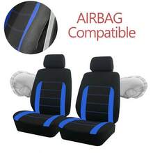 REMAX Bộ 4 bọc ghế ô tô bằng polyester, tương thích với túi khí, đệm ghế đa năng, phù hợp với nhiều loại ghế ô tô, phụ kiện ô tô, thiết kế mới dành cho nữ. - Bộ ghế đôi màu hồng 4 món - Xem 5