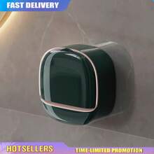 豪华壁挂式带盖皂架,高端排水皂架,防水皂盒收纳,适用于浴室、淋浴间、旅行、学校宿舍,简易皂架,洗漱用品,浴室挂件,浴室收纳架,开学季用品,居家生活用品 - 彩色 - 查看 36