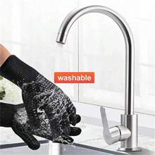 One Piece BBQ Gloves High Temperature Resistance Oven Mitts 800 Degrees Flame Resistant Barbecue Heat Insulation Microwave Gloves, Cut Resistant, Non-Slip Silicone BBQ Gloves For Kitchen, Grill, Camping, And Cookware - Black - View 7