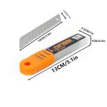 10pcs/Box 18mm Wide SK2 Material High Hardness Universal Precision Cutting Utility Knife Blades, Suitable For Cutting Wood, Plastic, Leather, Paper, Super Sharp, Heavy Duty, Long-Lasting Replacement Blades